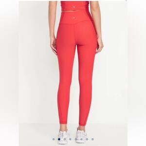 Old Navy Powersoft Extra High Rise Leggings In Cherry Tomato Size XL